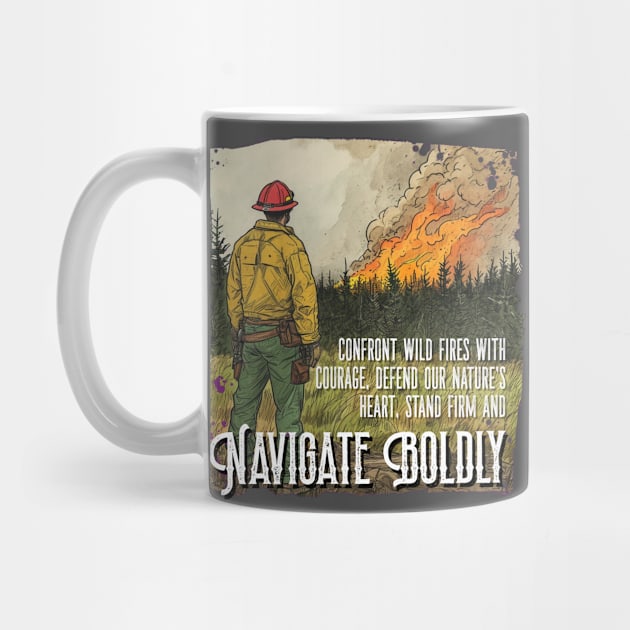 Brave Wildland Firefighter design – Navigate Boldly by Spearhead Ink